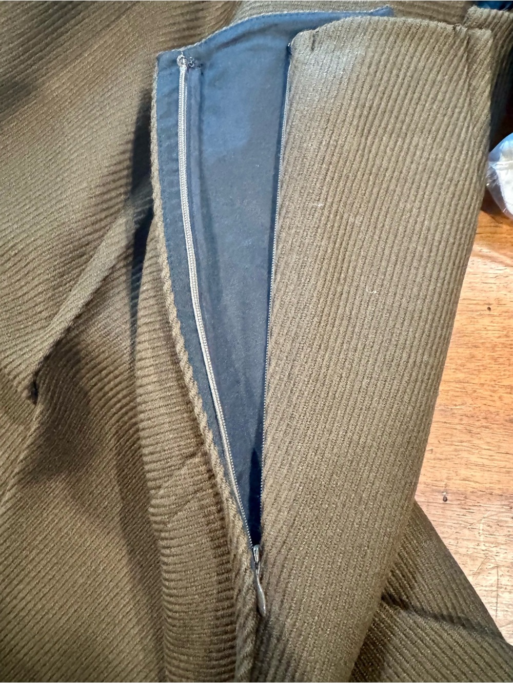 Proenza Schouler Olive and Black A-Line Panel Skirt - Picture 4 of 5